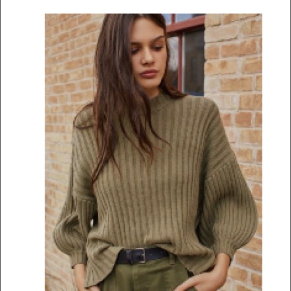 Olive Urban Outfitters Mock-neck Sweater - Picture 4 of 4
